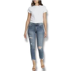 Pistola Munroe High Rise Cropped Cigarette Take a Walk Jeans Women's 30 Blue